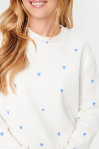 Saint Tropez Dagna Ultramarine Blue Bonbon Heart Sweatshirt, 30513176