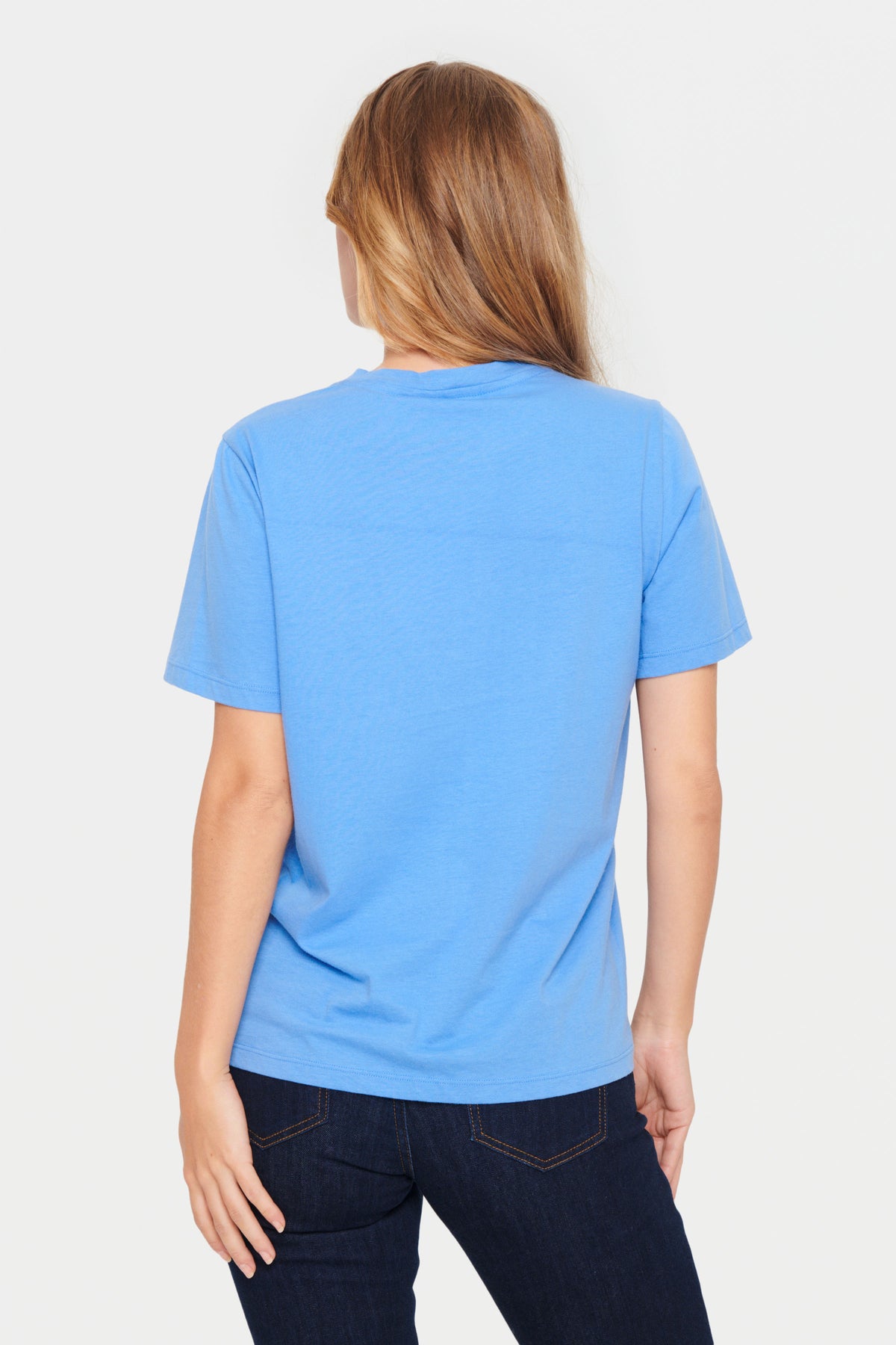 Saint Tropez Dajli Ultramarine Blue 'BISOUS' T-Shirt, 30513177