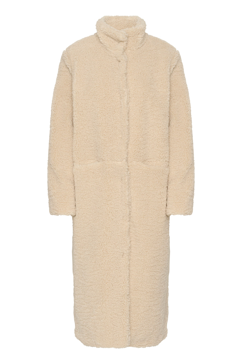 Saint Tropez Felicia Cream Fog Teddy Fleece Longline Jacket, 30513342