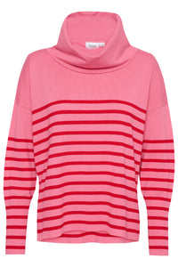 Saint Tropez Grila Chateau Rose Striped Cowlneck Knit, 30513447