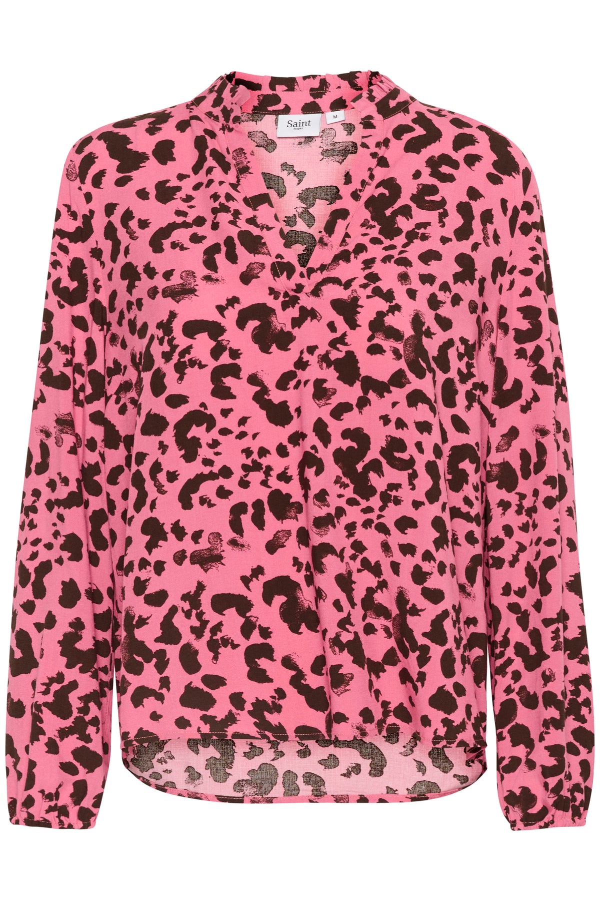 Saint Tropez Eda Chateau Rose/Chocolate Animal Print Blouse, 30513523