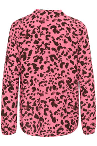 Saint Tropez Eda Chateau Rose/Chocolate Animal Print Blouse, 30513523