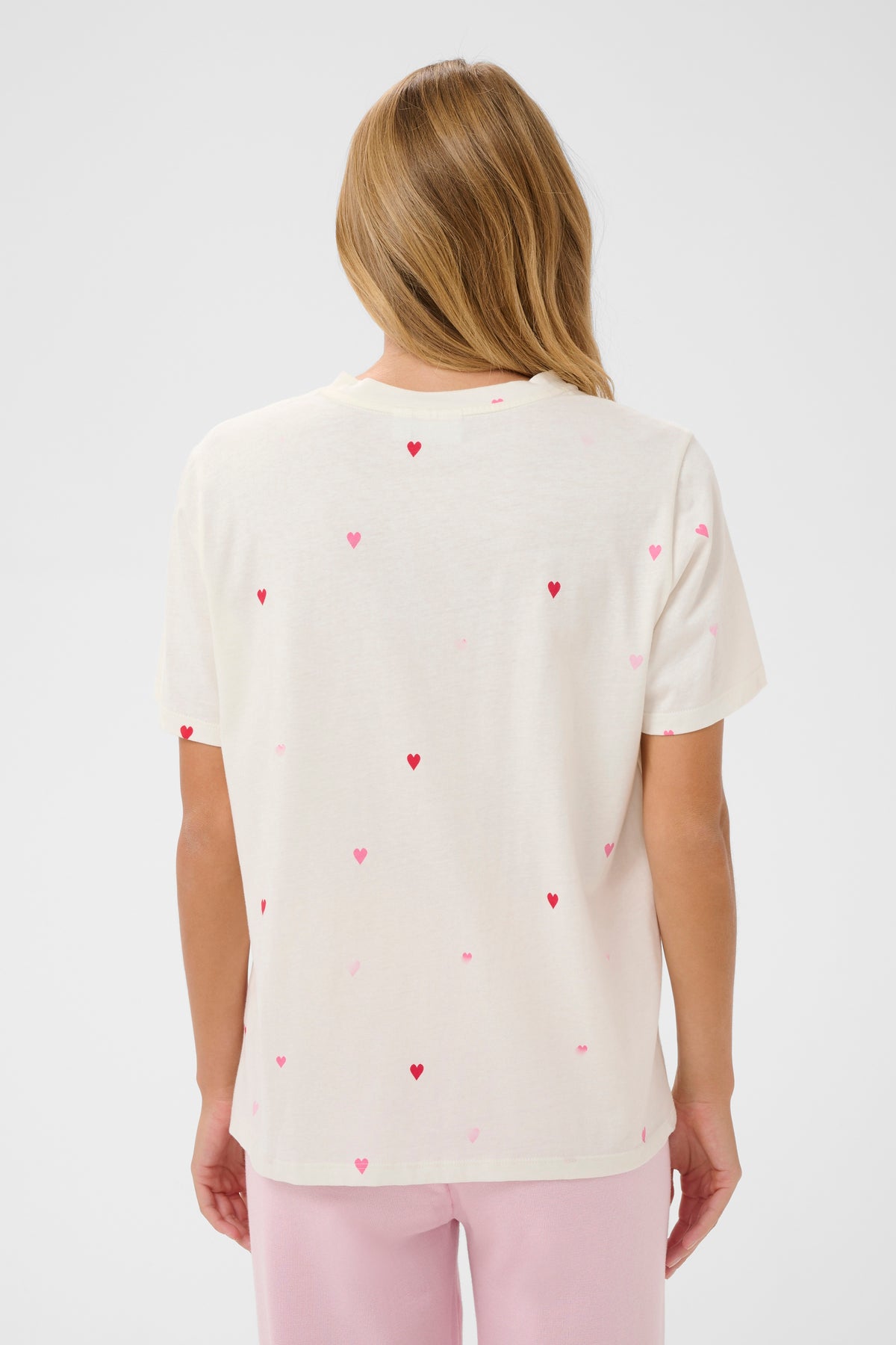 Saint Tropez Johanna Ice Pink Multi Heart Oversized T-Shirt, 30513937