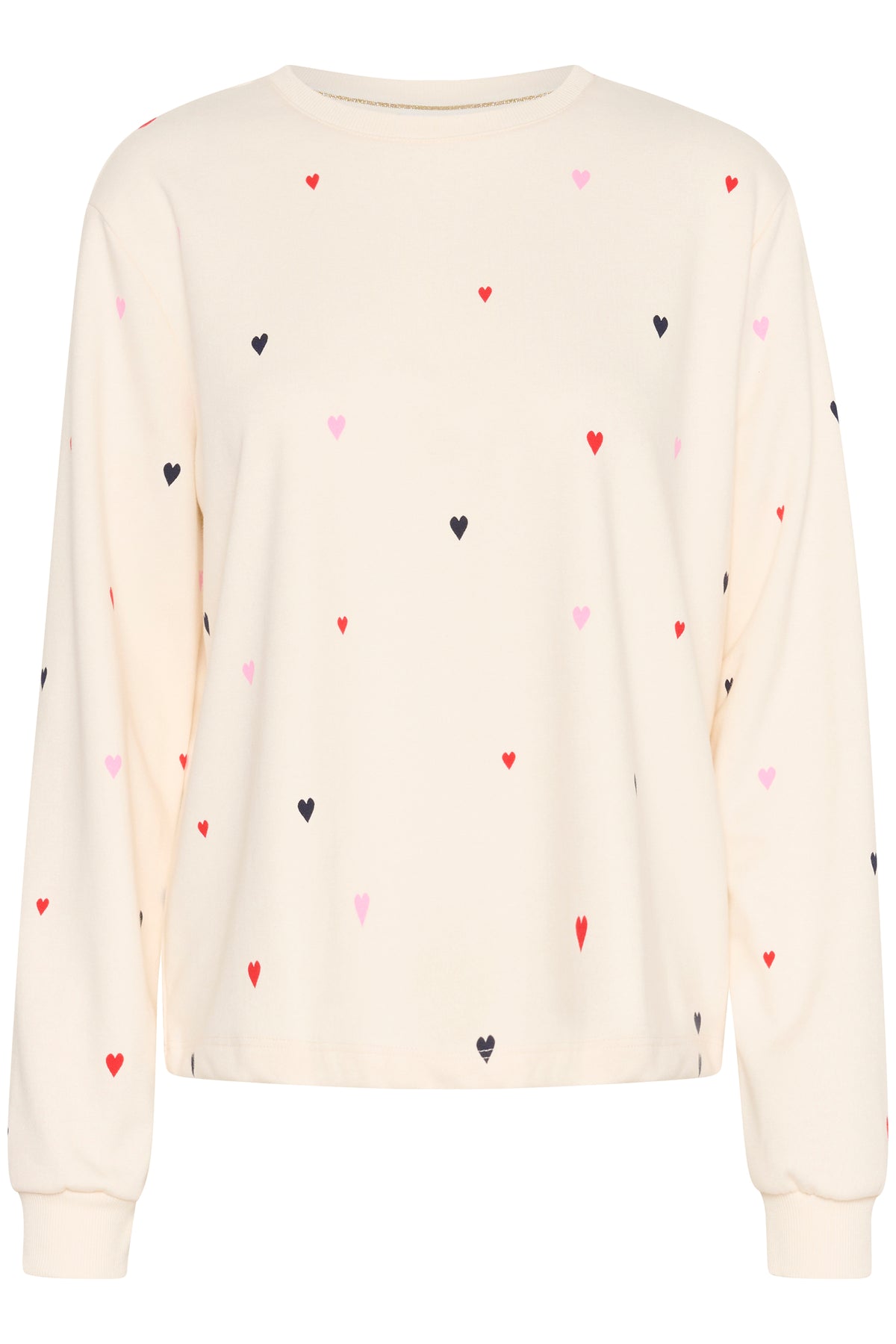 Saint Tropez Johanni Ice White Multi Heart Sweatshirt