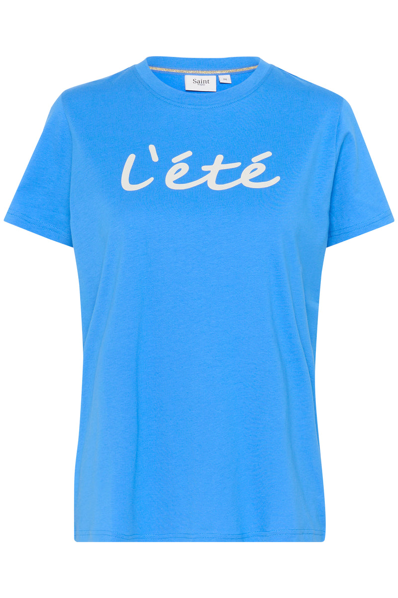 Saint Tropez Kortnea Campanula Blue Logo T-Shirt