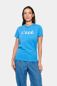 Saint Tropez Kortnea Campanula Blue Logo T-Shirt