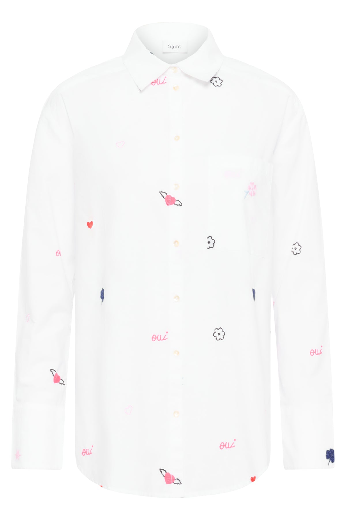Saint Tropez Olberta Bright White Embroidered Shirt, 30514762