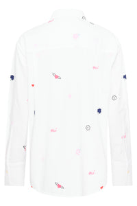 Saint Tropez Olberta Bright White Embroidered Shirt, 30514762