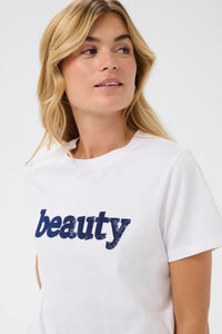 Saint Tropez Oleni Bright White Sequin Logo T-Shirt, 30514809