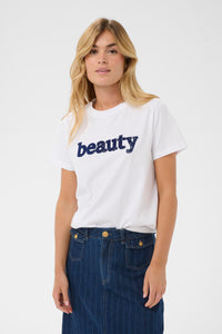 Saint Tropez Oleni Bright White Sequin Logo T-Shirt, 30514809