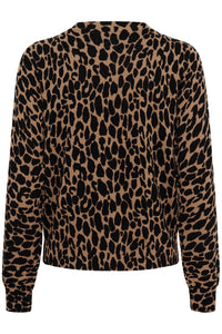Saint Tropez PalomaSZ Tiger's Eye Spotty Leopard Cardigan with Embellished Buttons, 30514889
