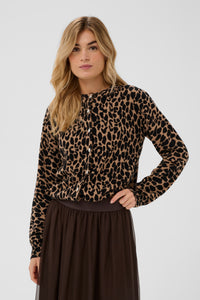 Saint Tropez PalomaSZ Tiger's Eye Spotty Leopard Cardigan with Embellished Buttons, 30514889