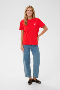 Saint Tropez Pextan Fiery Pink Heart Logo T-Shirt, 30514917