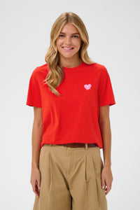 Saint Tropez Pextan Fiery Pink Heart Logo T-Shirt, 30514917