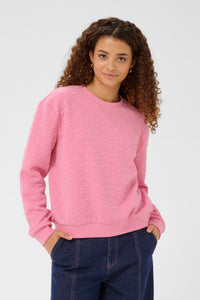 Saint Tropez PadmiaSZ Bonbon Pink Heart Embossed Sweatshirt, 30514921