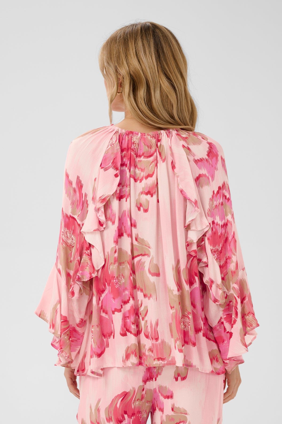 Saint Tropez PollyanaSZ Poppy Shaded Flower Print Oversized Blouse, 30515004