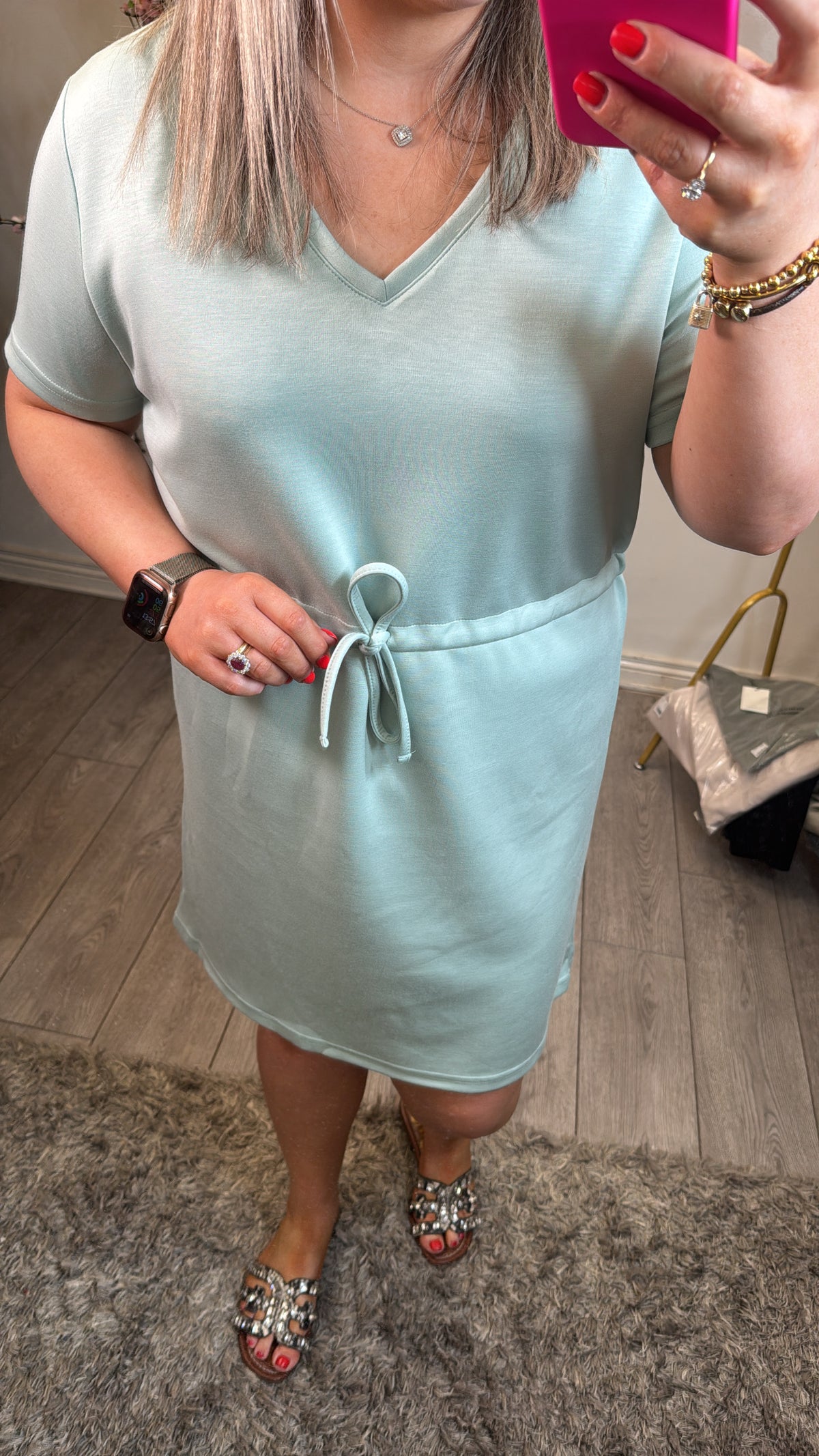 B.Young ByPusti Blue Hazel Modal Relaxed Fit Dress, 20816691