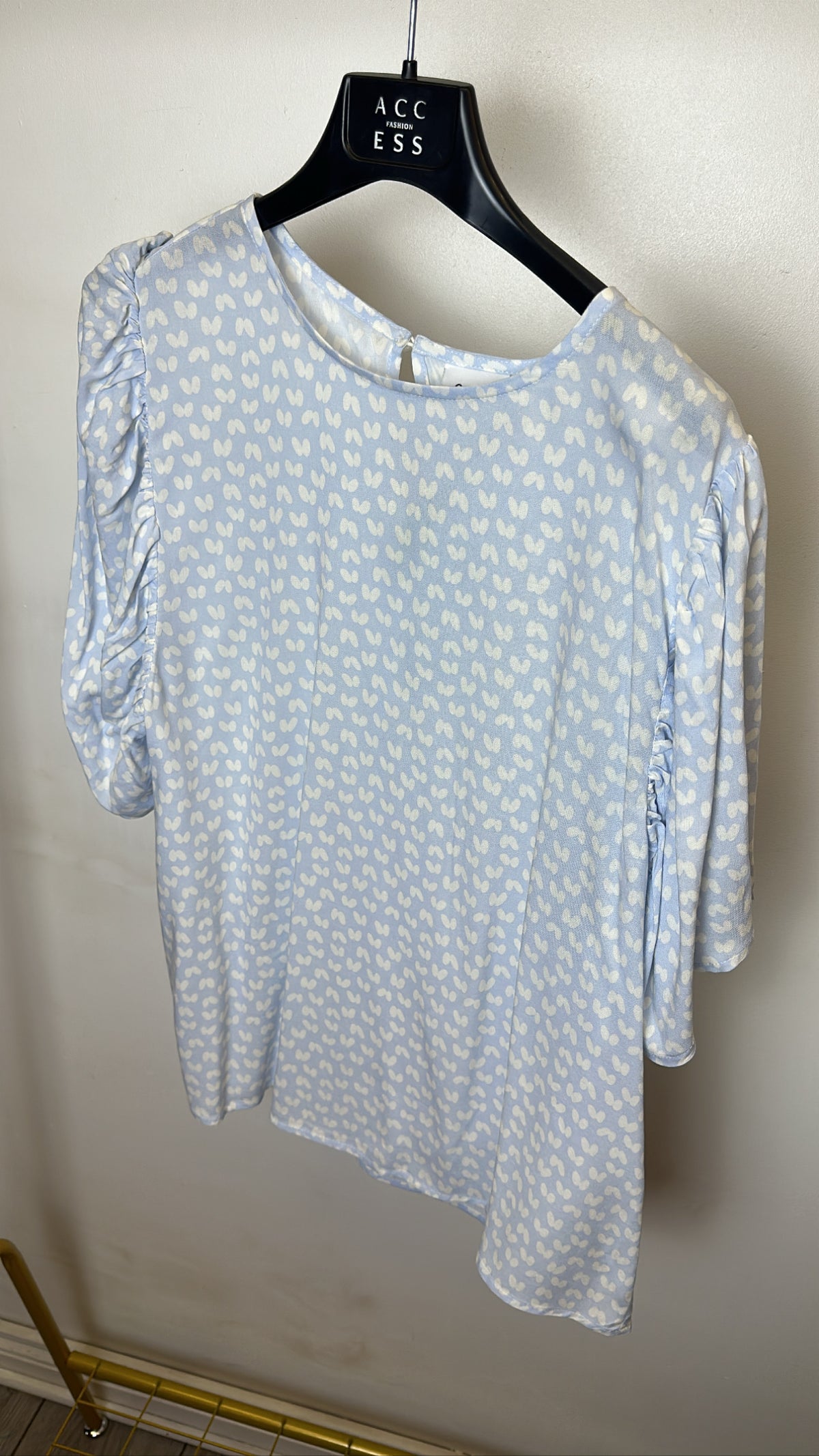 Saint Tropez May Baby Blue Butterfly Top