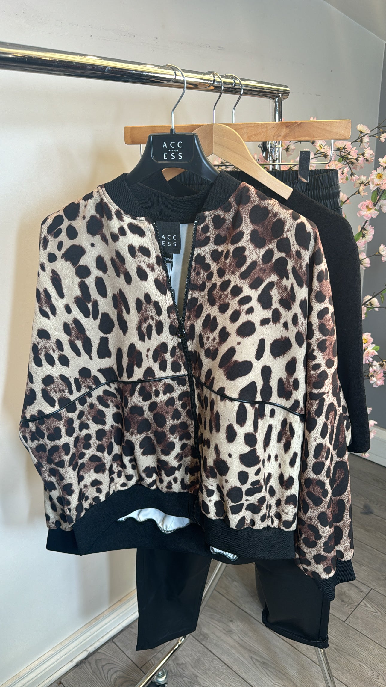 Decjuba leopard bomber jacket best sale