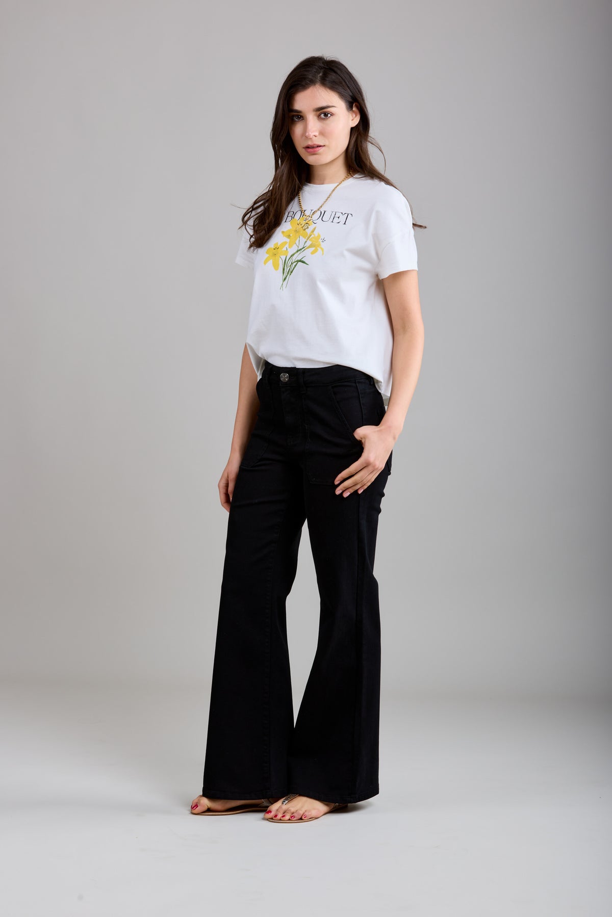 Toxik Highwaisted Black Wide Leg Flared Jeans