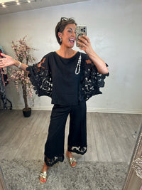 Access Fashion Black Lace Top
