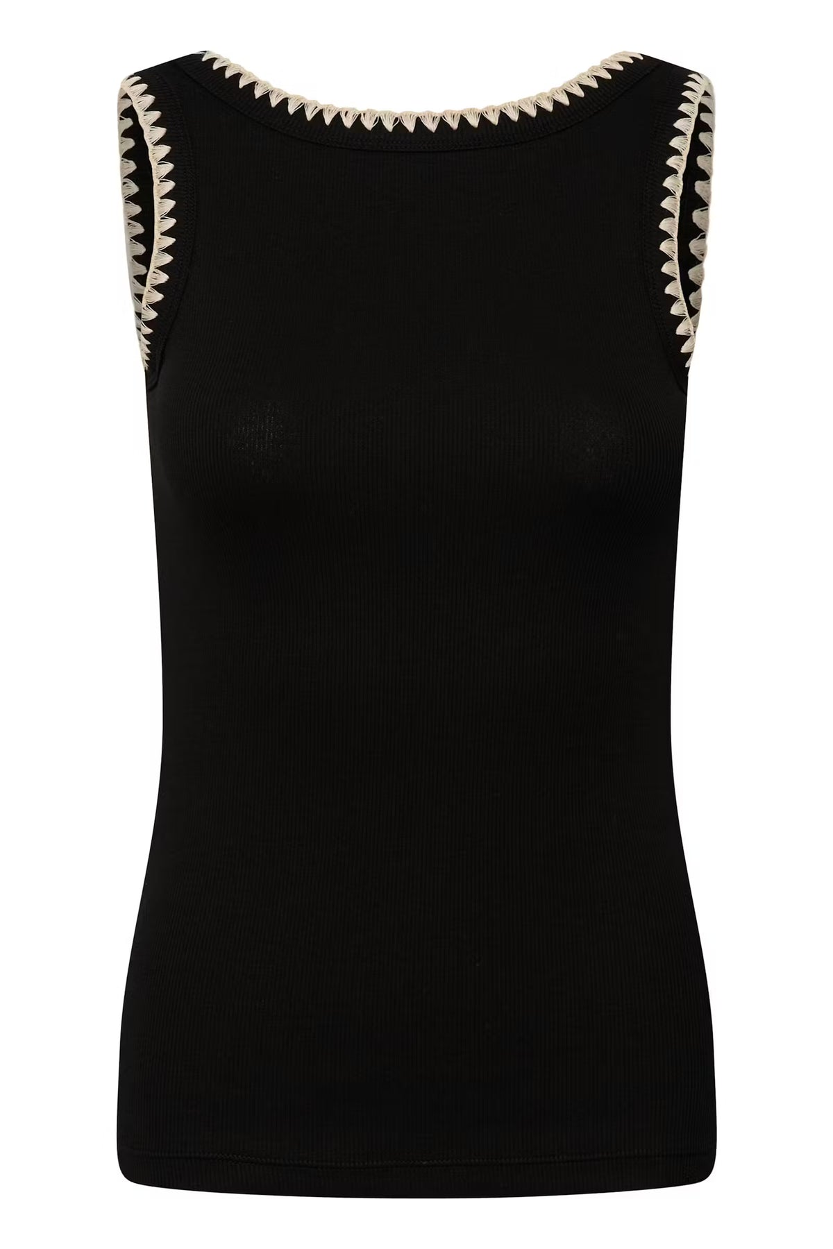 Kaffe Kacarna Black Crocheted Edge Cami Top