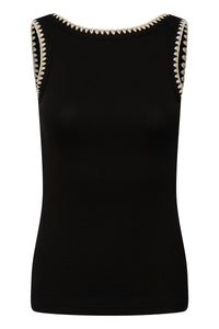 Kaffe Kacarna Black Crocheted Edge Cami Top