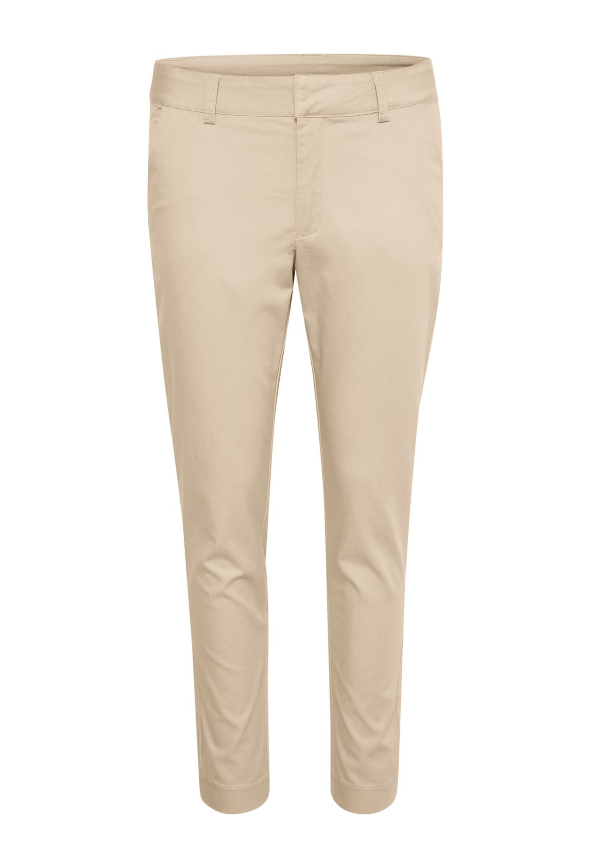 Kaffe Kalea Highwaisted Stone Beige Slim Leg Chino Trousers