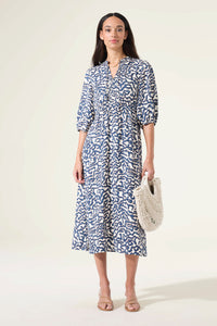 Garcia Summer Cobalt Abstract Printed Midi Dress