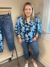 BACK IN STOCK - Toxik Highwaisted Boyfriend Medium Blue Denim Cropped Jeans