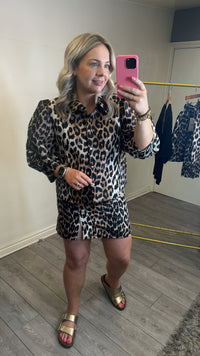 Soaked in Luxury Chiba Leopard Print Short Skirt, 30407577