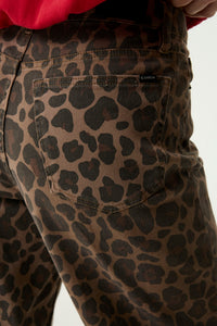 Garcia Chyla HighWaisted Leopard Print Barrel Leg Jeans