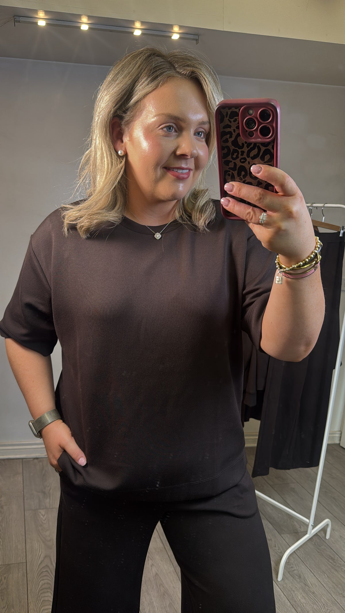 InWear Pannie Chocolate Brown Oversized Modal T-Shirt, 30109225