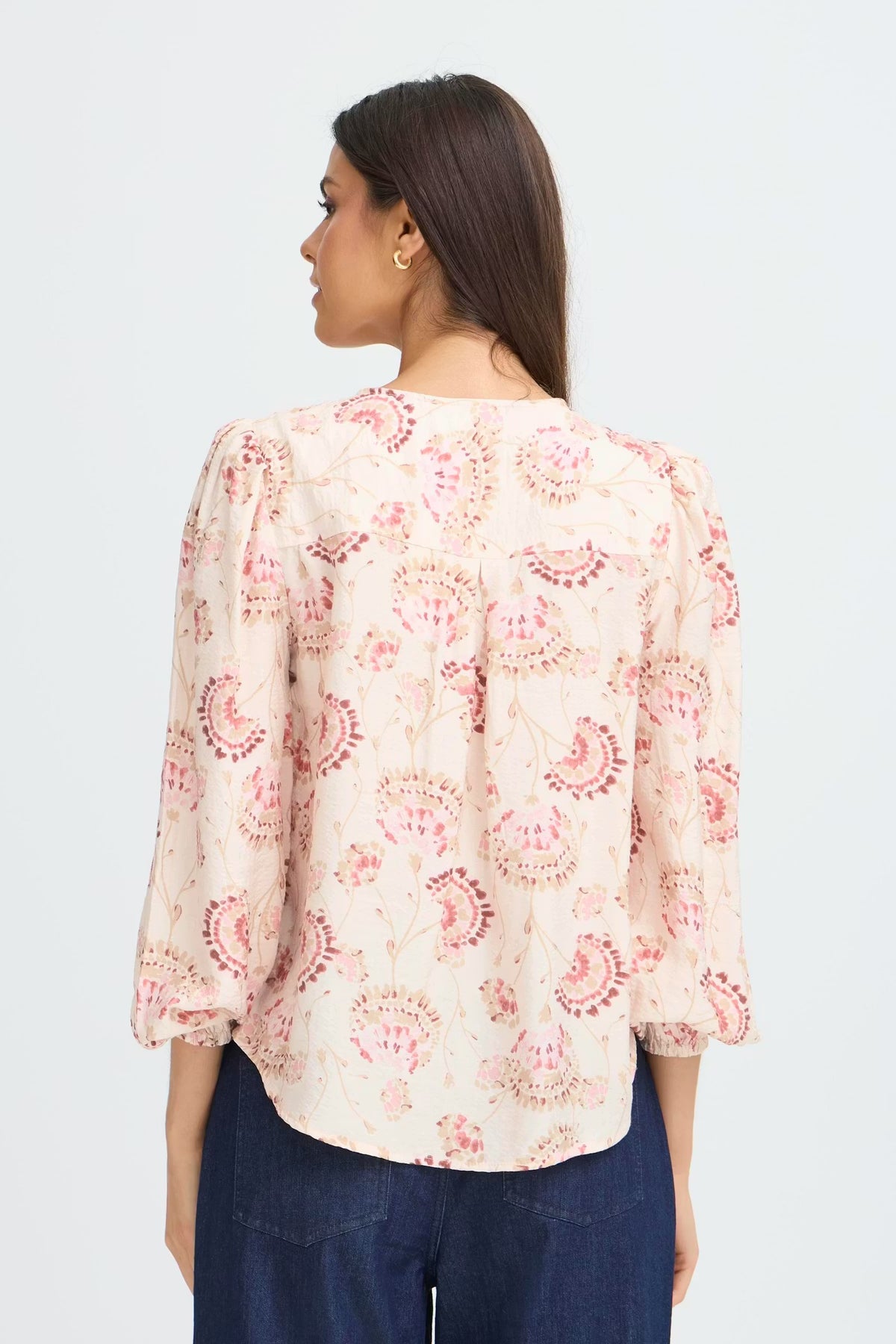 FRANSA FRKalia Orchid Floral V-Neck Blouse