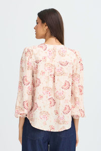 FRANSA FRKalia Orchid Floral V-Neck Blouse