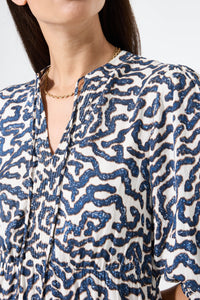 Garcia Summer Cobalt Abstract Printed Midi Dress