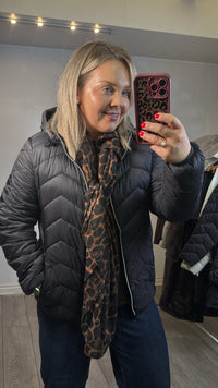 Fransa FrBaPadding Black Puffa Coat with Hood