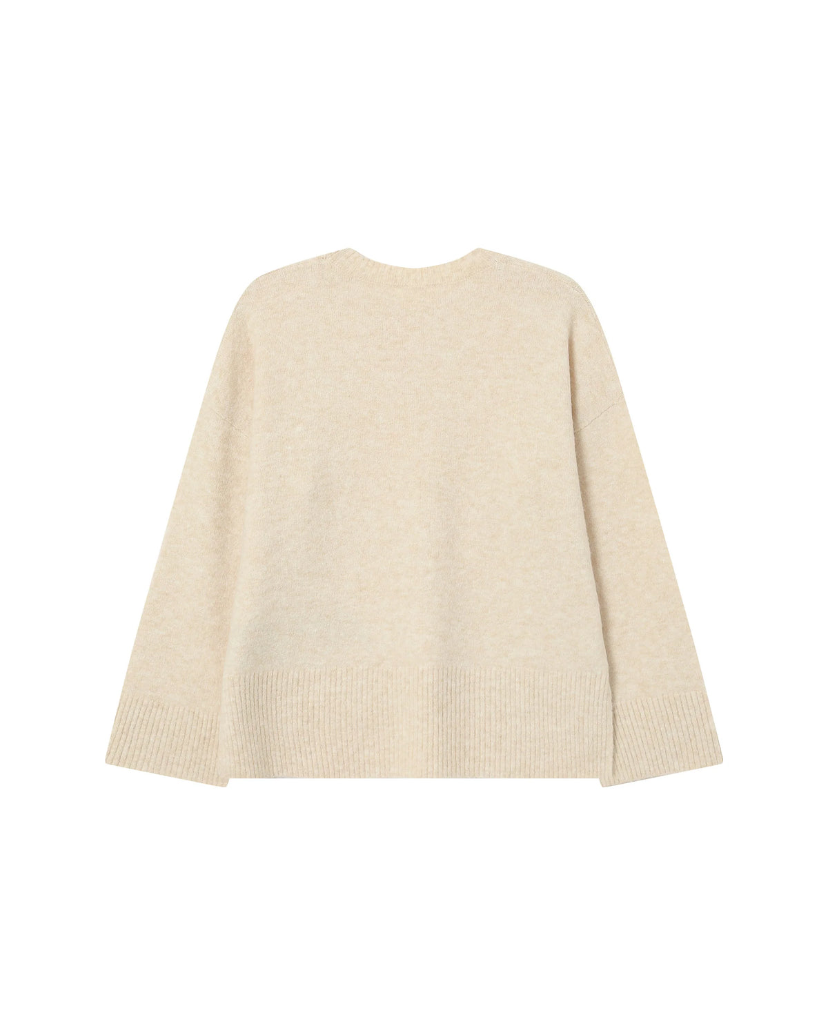 Grace & Mila Saints Oatmeal Beige 'AMORE' Chocolate Embroidered Knit