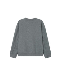 Grace & Mila Sharly Anthracite Grey Oversized Cream Embroidered Sweatshirt