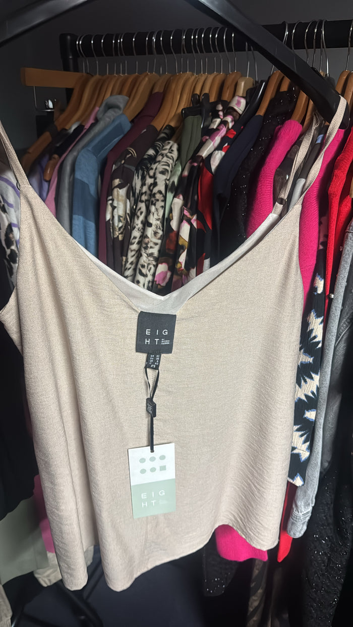 Access Fashion Beige V-Neck Cami Top