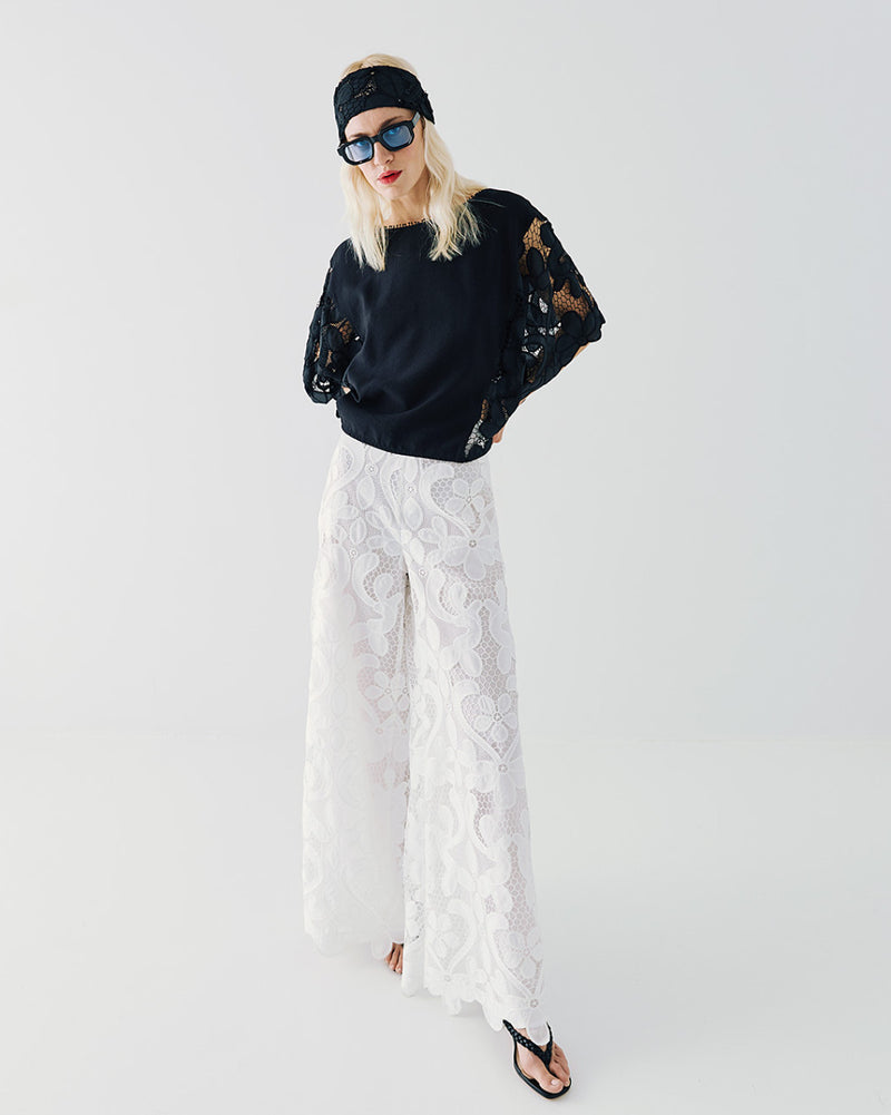Access Fashion Black Lace Top