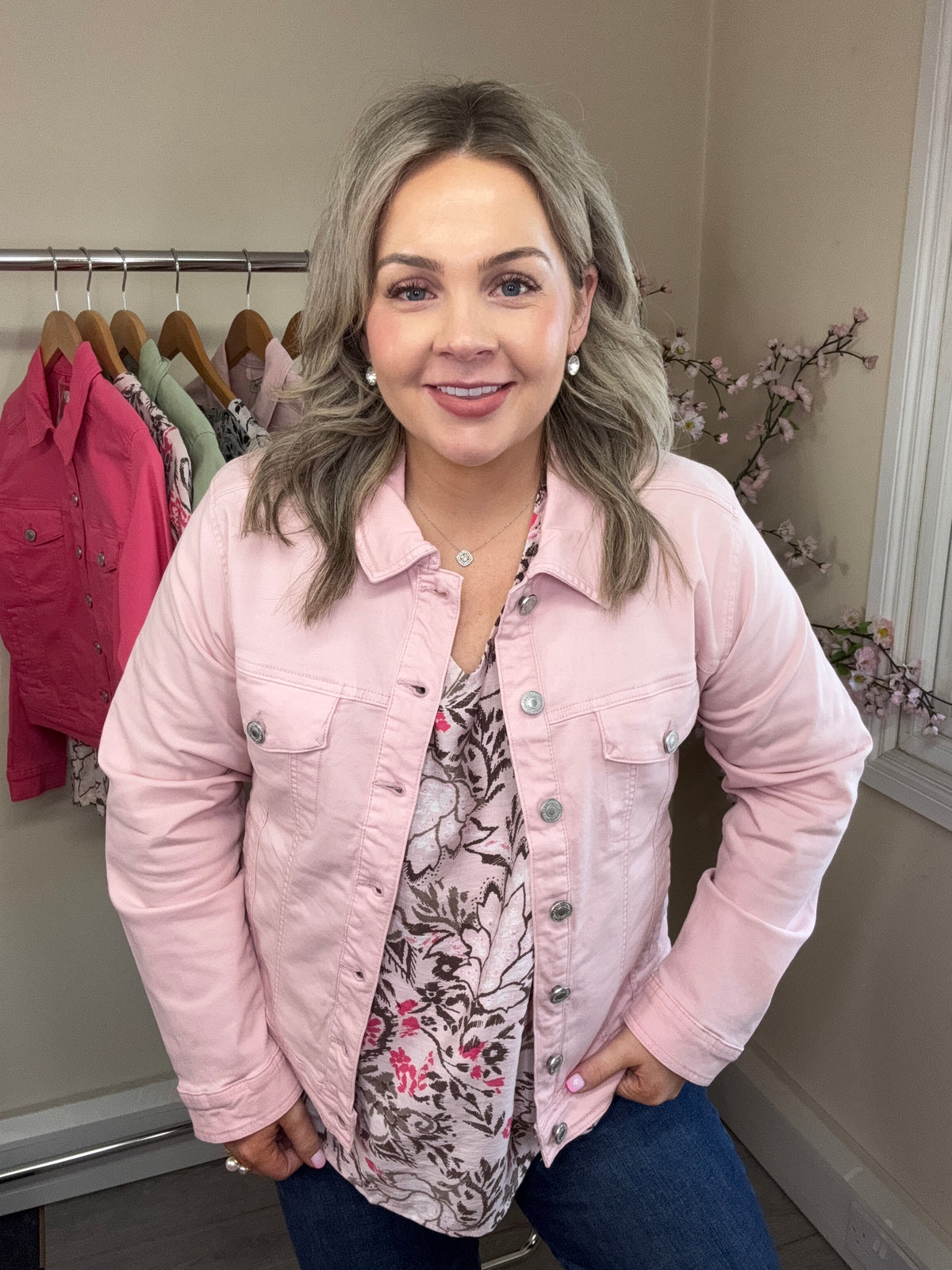 Fransa FrVotwill Lotus Pink Soft Stretch Denim Jacket, 20609189