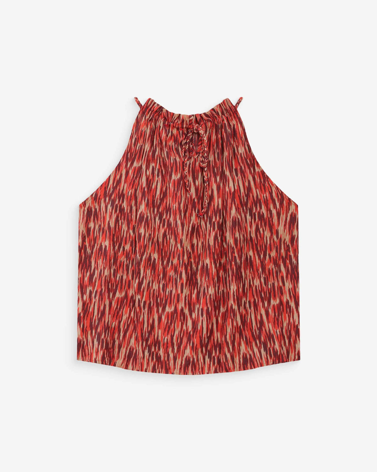 Grace & Mila Votello Sangria Printed Halterneck Relaxed Fit Blouse