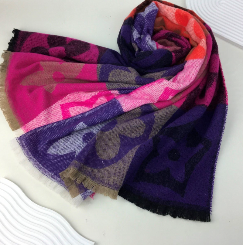Ruby 67 Purple Louis Vuitton Inspired Blanket Scarf 