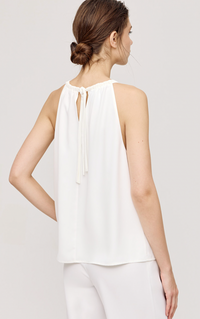 Access Fashion Off White Halter-neck Top with Metallic Detail, 43-2104