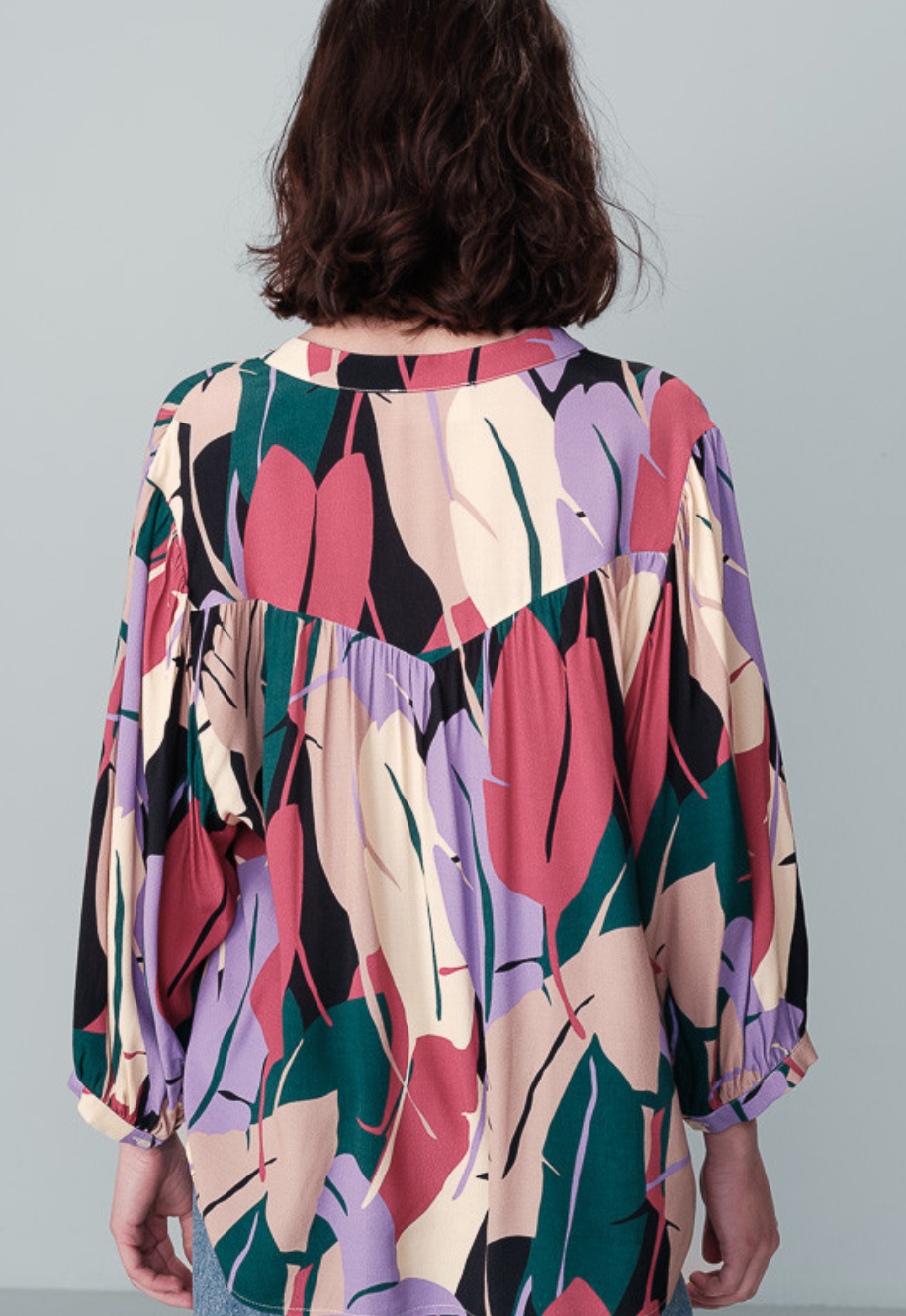 Grace and Mila Nymphea Multi Printed Oversized Blouse