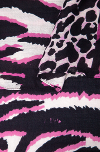 Ruby 67 Harriet Fuchsia Animal Print Scarf