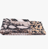 Ruby 67 Neutral Animal Print Scarf