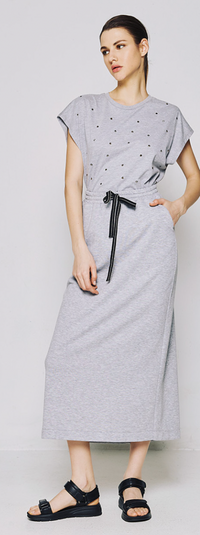Access Fashion Grey Sports Luxe Ankle Length Sweatskirt