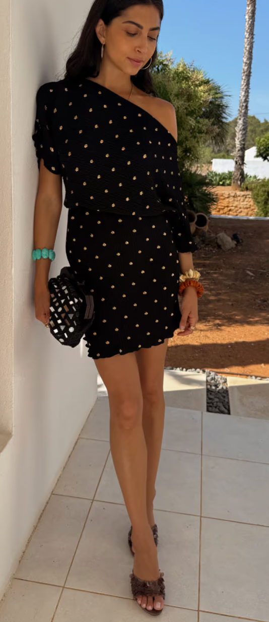 Never Fully Dressed Tilly Black Mini Plisse Off the Shoulder Dress Ruby 67 Boutique Never Fully Dressed Tilly Black Mini Plisse Off the Shoulder Dress Ruby 67 Boutique